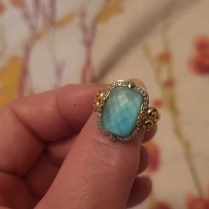 Turquoise doublet ring